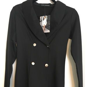 Naked Wardrobe Black blazer with gold buttons